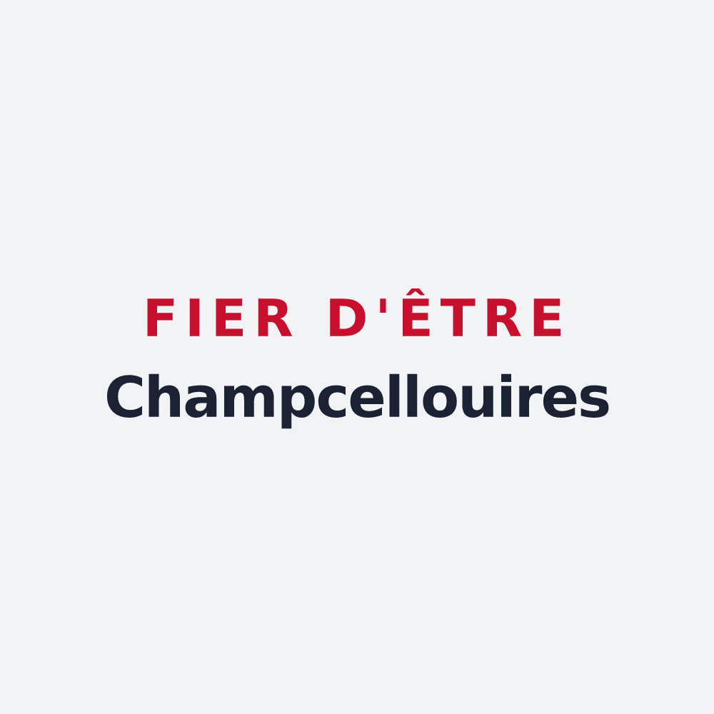 Poster « Fier d'être Champcellouires » — design pour Champcella