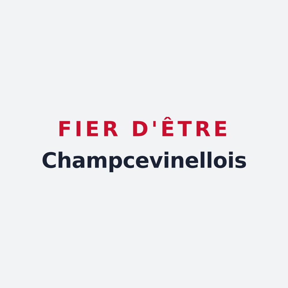 Poster « Fier d'être Champcevinellois » — design pour Champcevinel