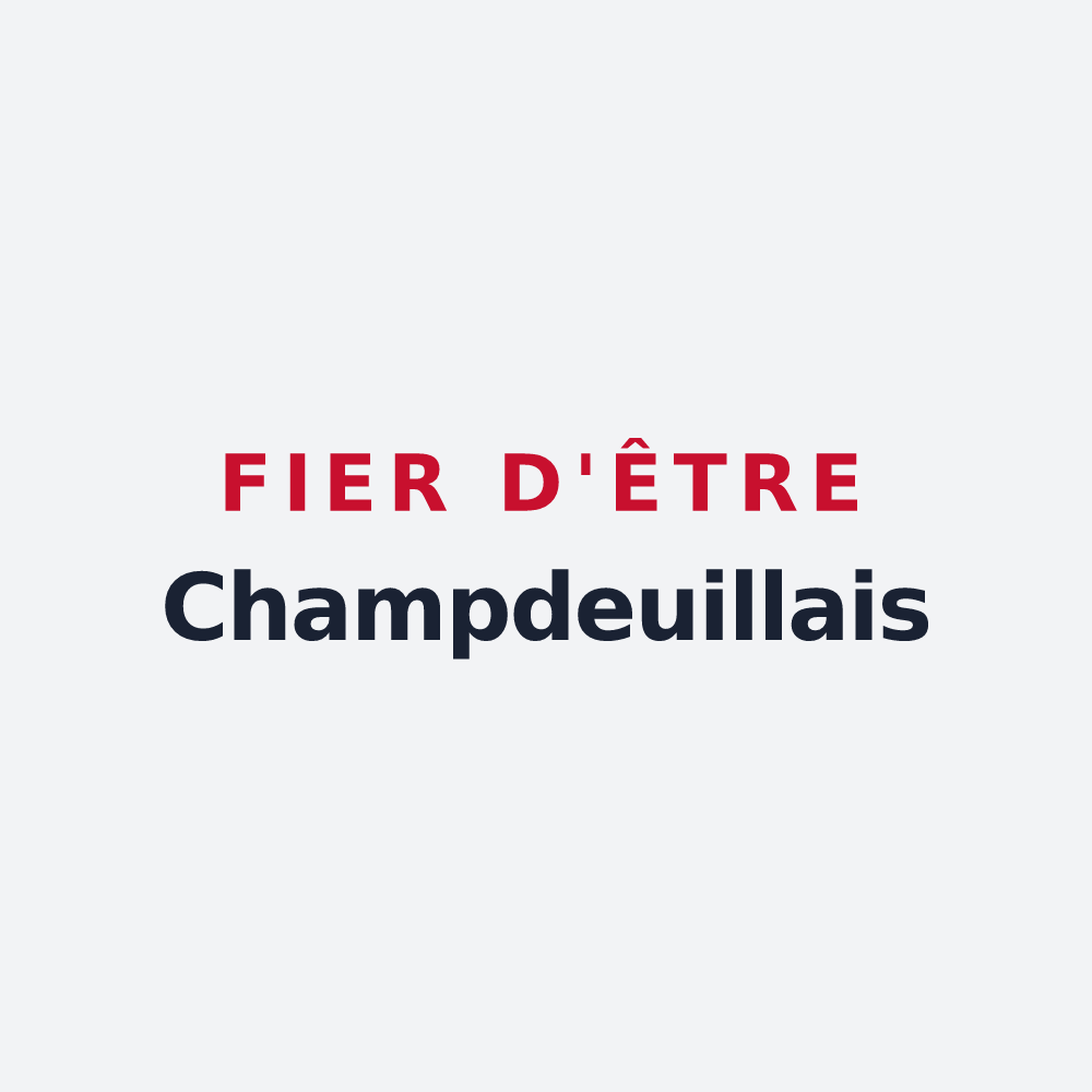 Poster « Fier d'être Champdeuillais » — design pour Champdeuil
