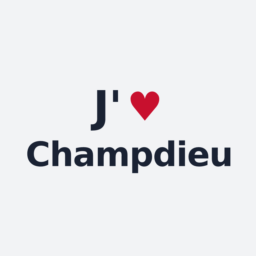 Poster personnalisé Champdieu — design J'aime Champdieu