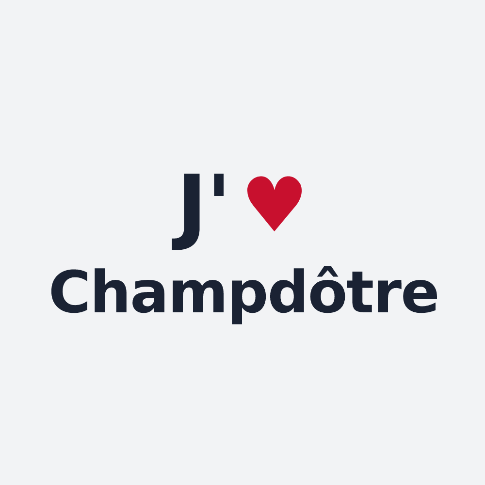 Poster personnalisé Champdôtre — design J'aime Champdôtre