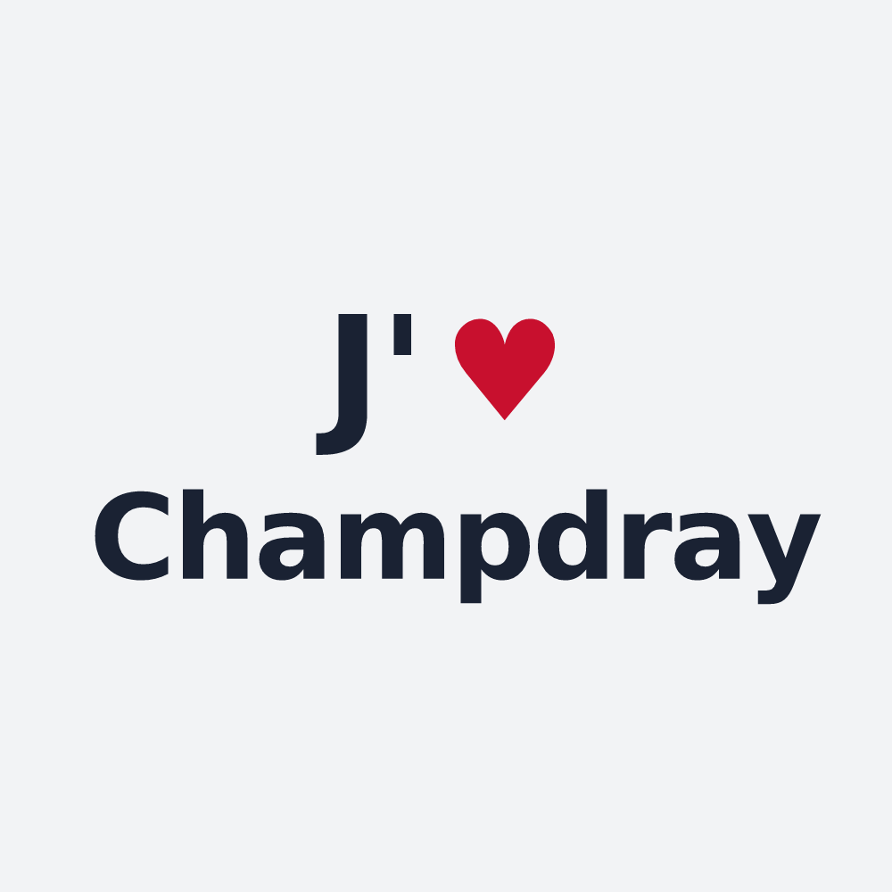 Poster personnalisé Champdray — design J'aime Champdray