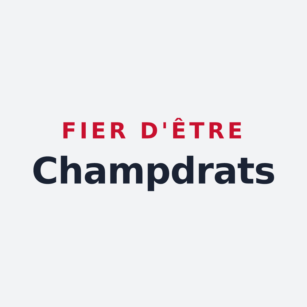 Poster « Fier d'être Champdrats » — design pour Champdray