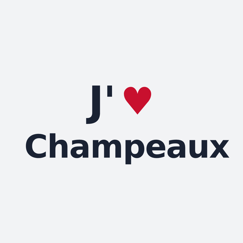 Poster personnalisé Champeaux — design « J'aime Champeaux » imprimé sur le poster