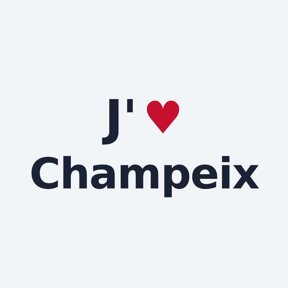 Poster personnalisé Champeix — design J'aime Champeix