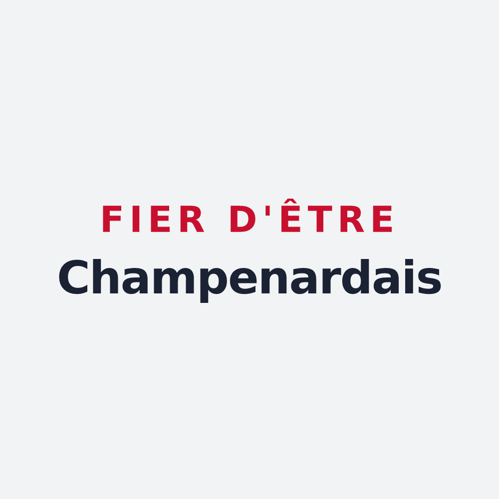 Poster « Fier d'être Champenardais » — design pour Champenard