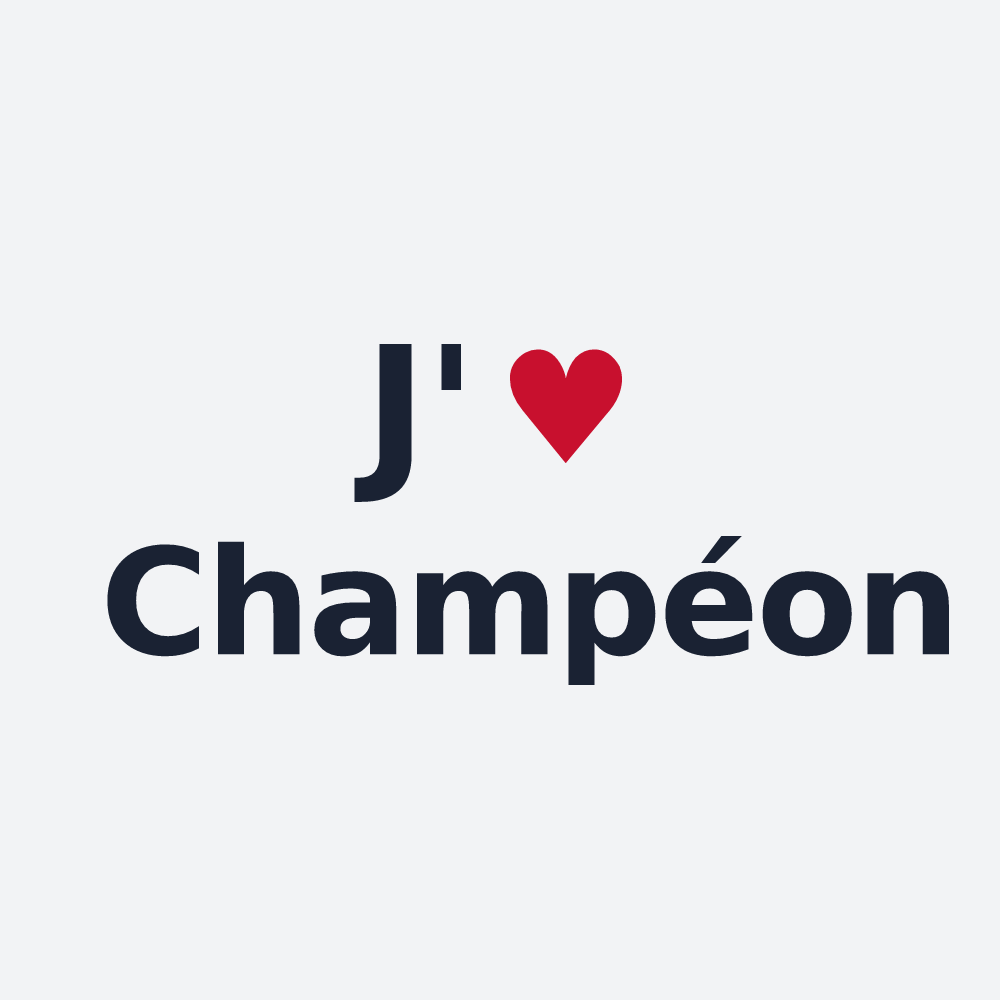 Poster personnalisé Champéon — design J'aime Champéon