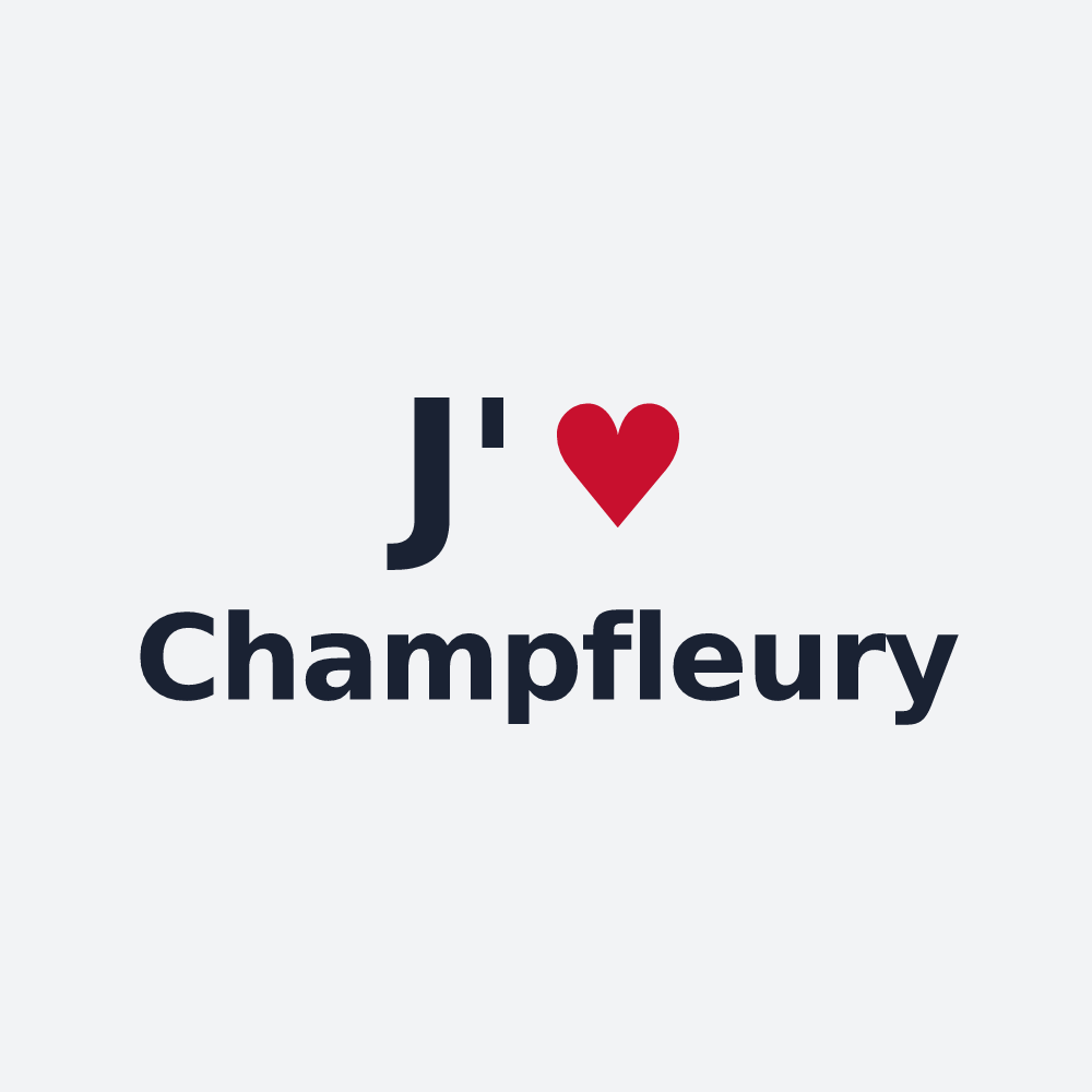 Poster personnalisé Champfleury — design J'aime Champfleury