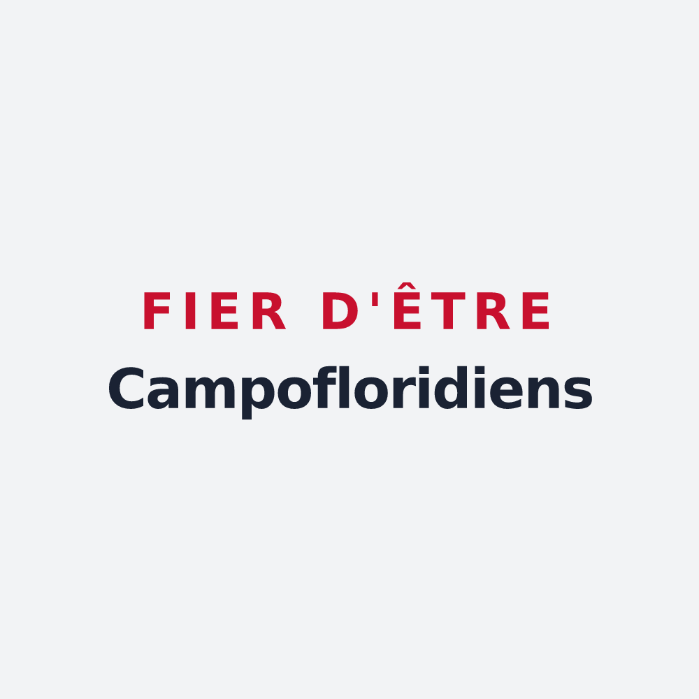Poster « Fier d'être Campofloridiens » — design pour Champfleury