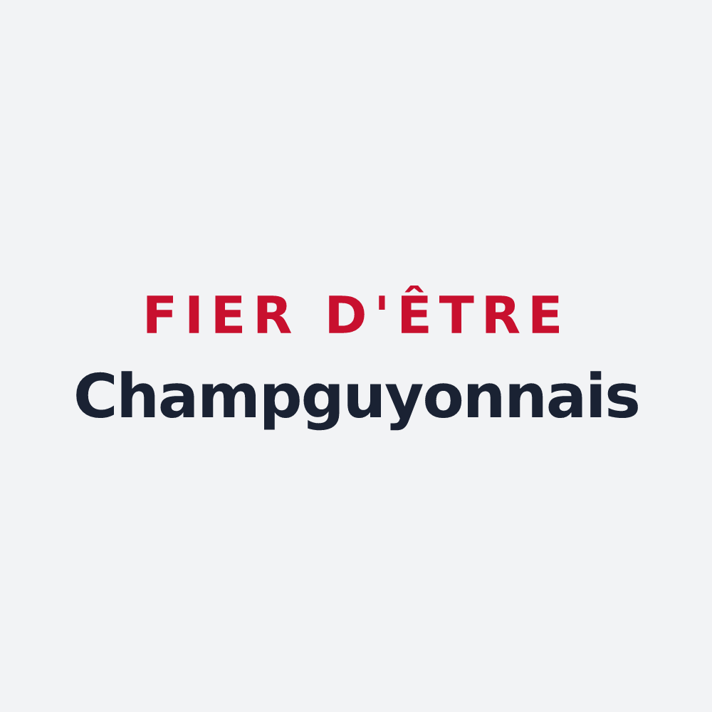 Poster « Fier d'être Champguyonnais » — design pour Champguyon