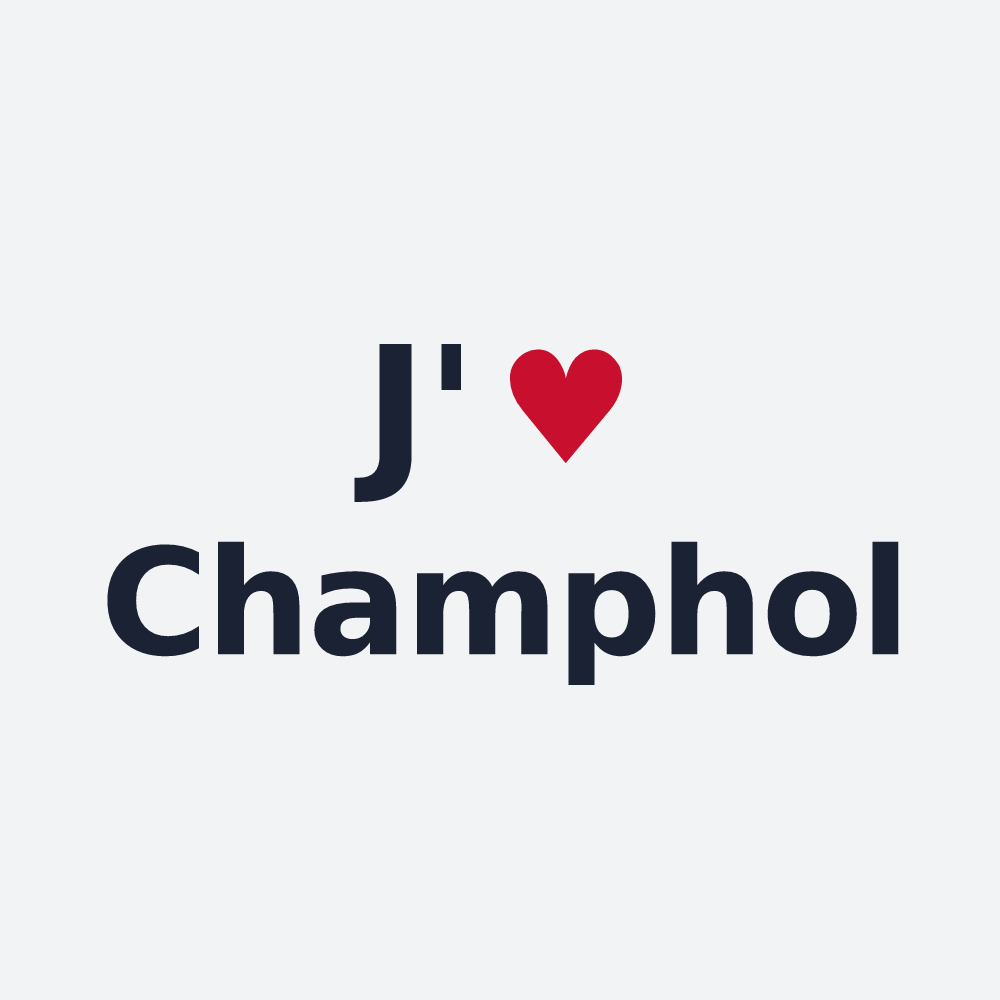 Poster personnalisé Champhol — design J'aime Champhol