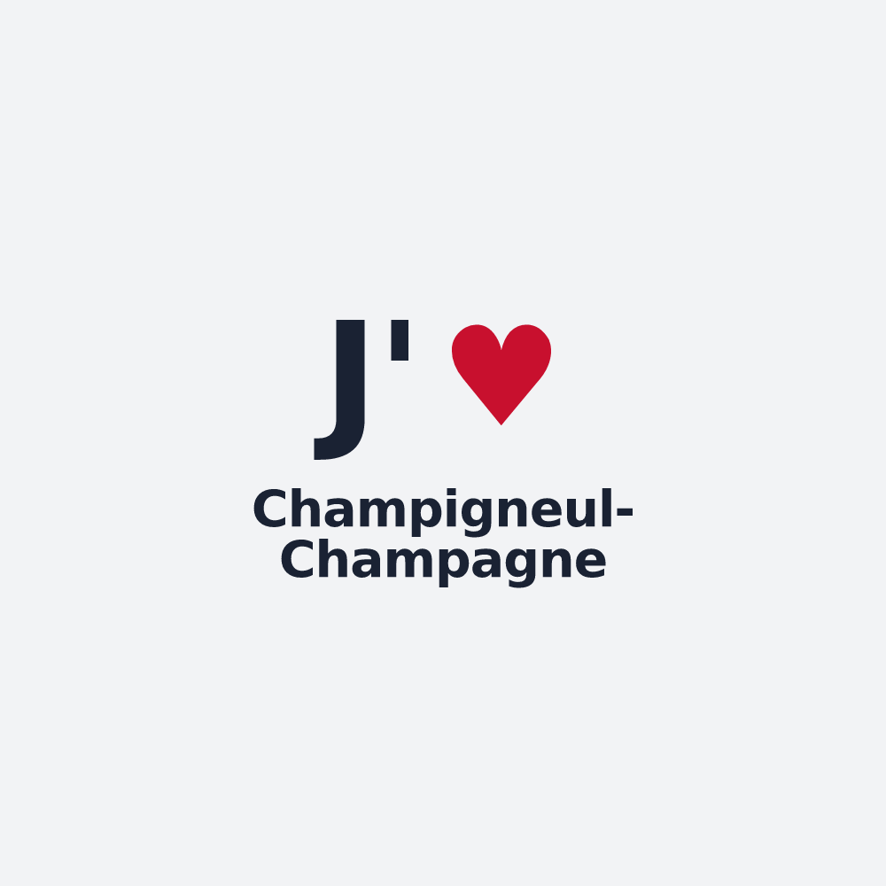 Poster personnalisé Champigneul-Champagne — design J'aime Champigneul-Champagne