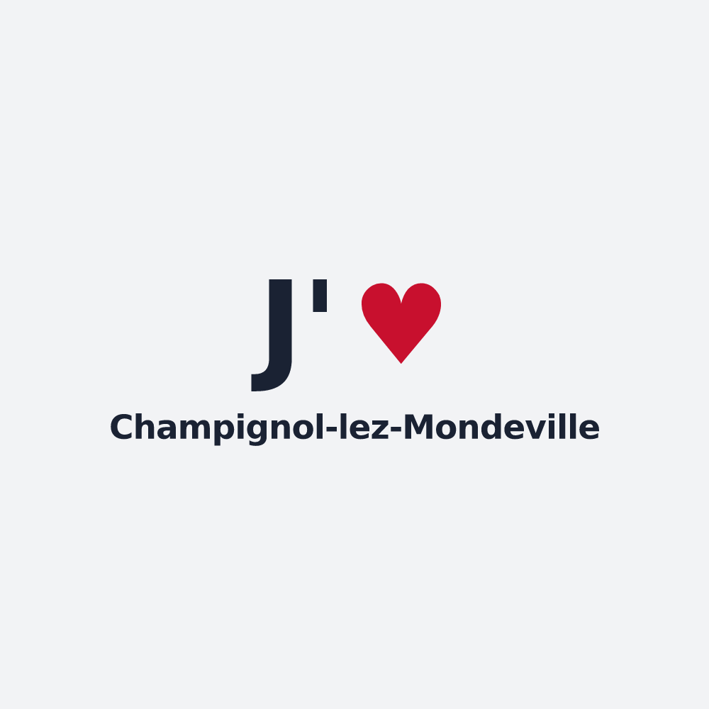 Poster personnalisé Champignol-lez-Mondeville — design J'aime Champignol-lez-Mondeville
