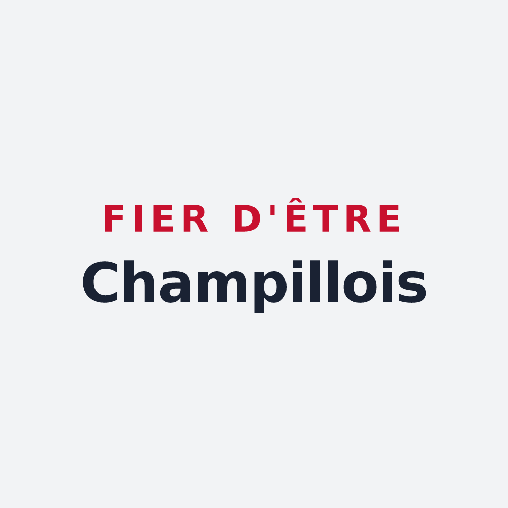 Poster « Fier d'être Champillois » — design pour Champillet