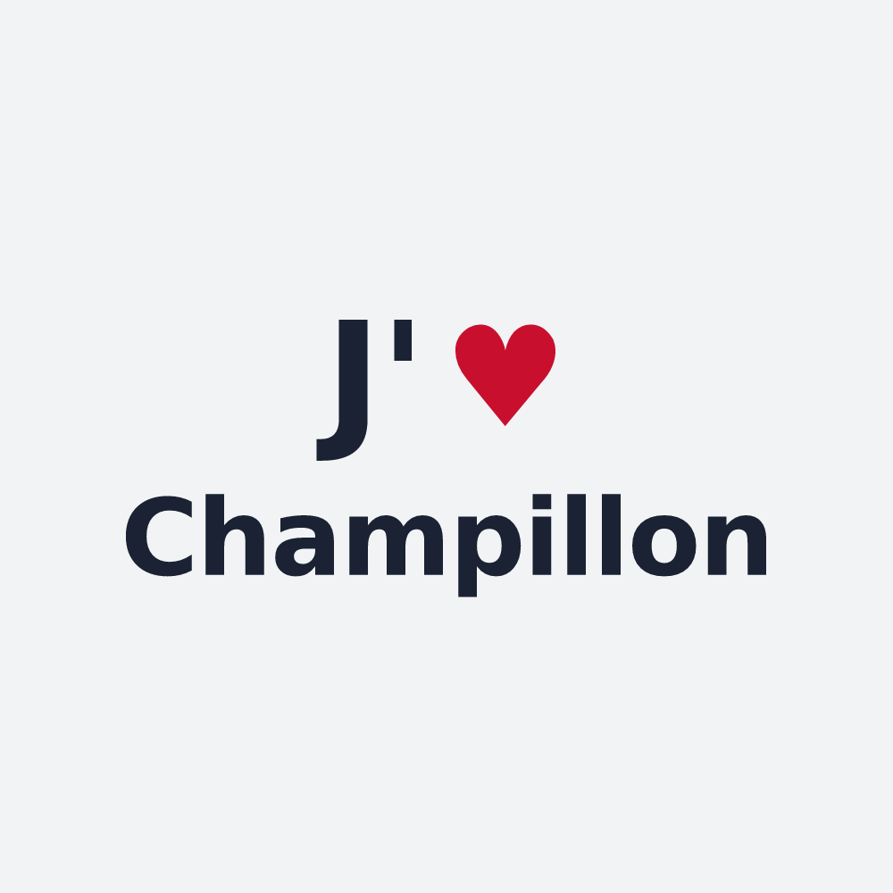 Poster personnalisé Champillon — design J'aime Champillon