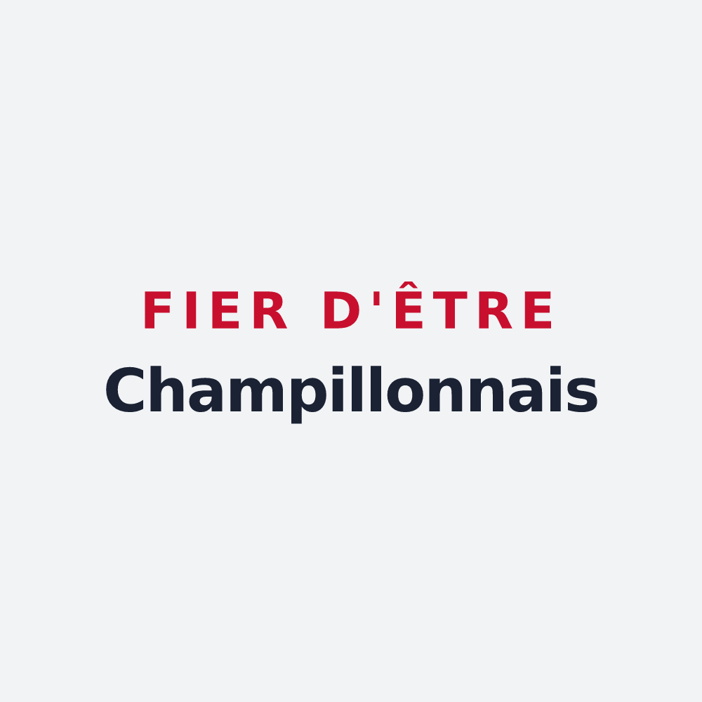 Poster « Fier d'être Champillonnais » — design pour Champillon