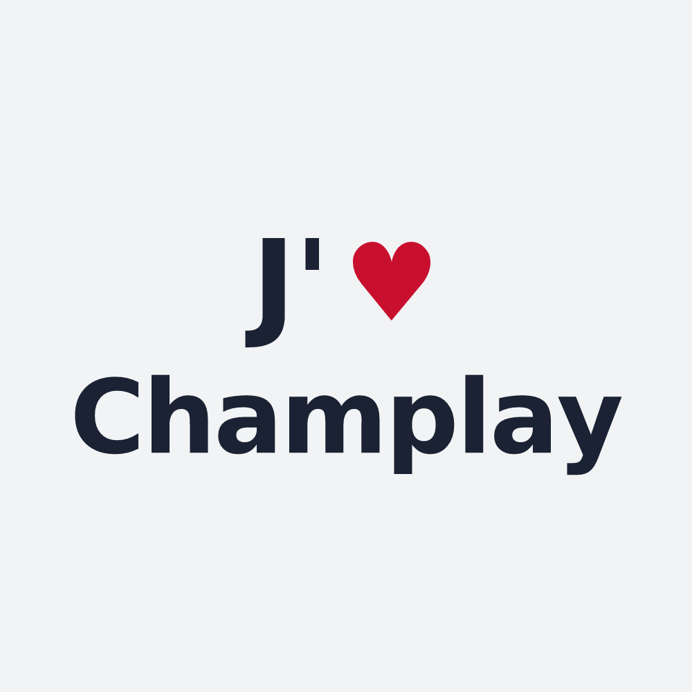 Poster personnalisé Champlay — design J'aime Champlay