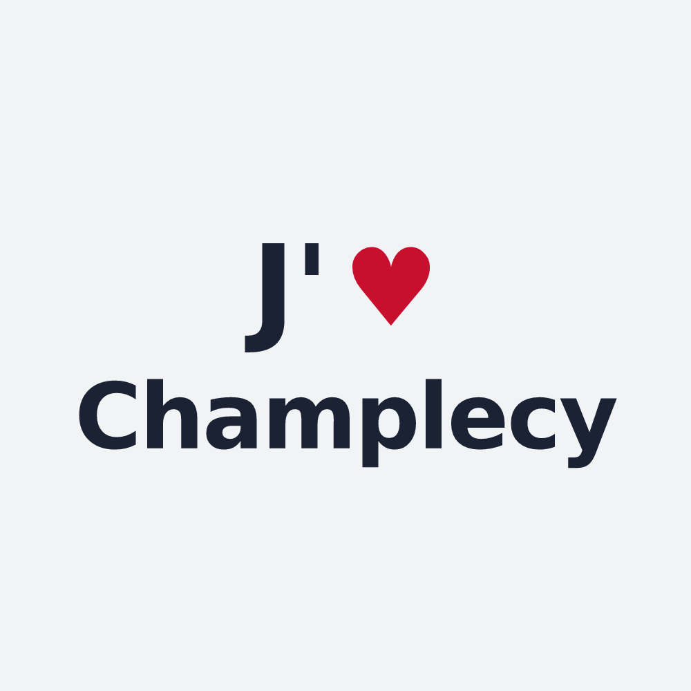 Poster personnalisé Champlecy — design J'aime Champlecy
