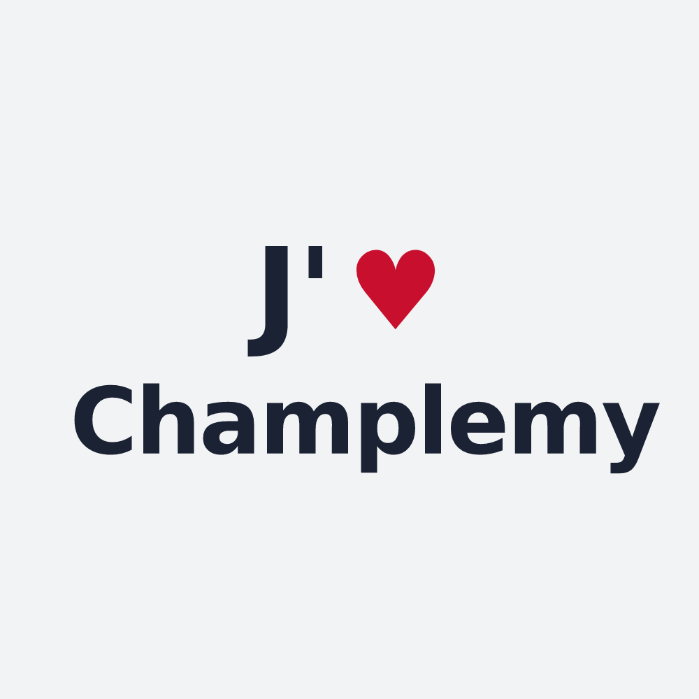 Poster personnalisé Champlemy — design J'aime Champlemy