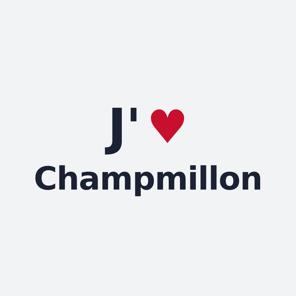 Poster personnalisé Champmillon — design J'aime Champmillon