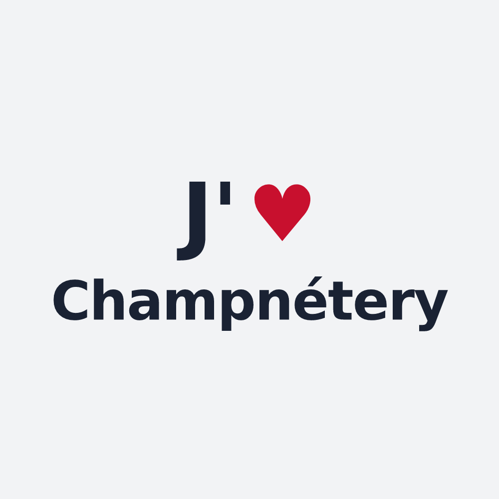 Poster personnalisé Champnétery — design « J'aime Champnétery » imprimé sur le poster