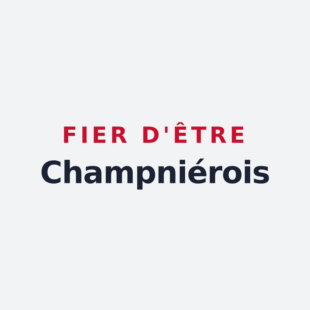 Poster « Fier d'être Champniérois » — design pour Champniers-et-Reilhac