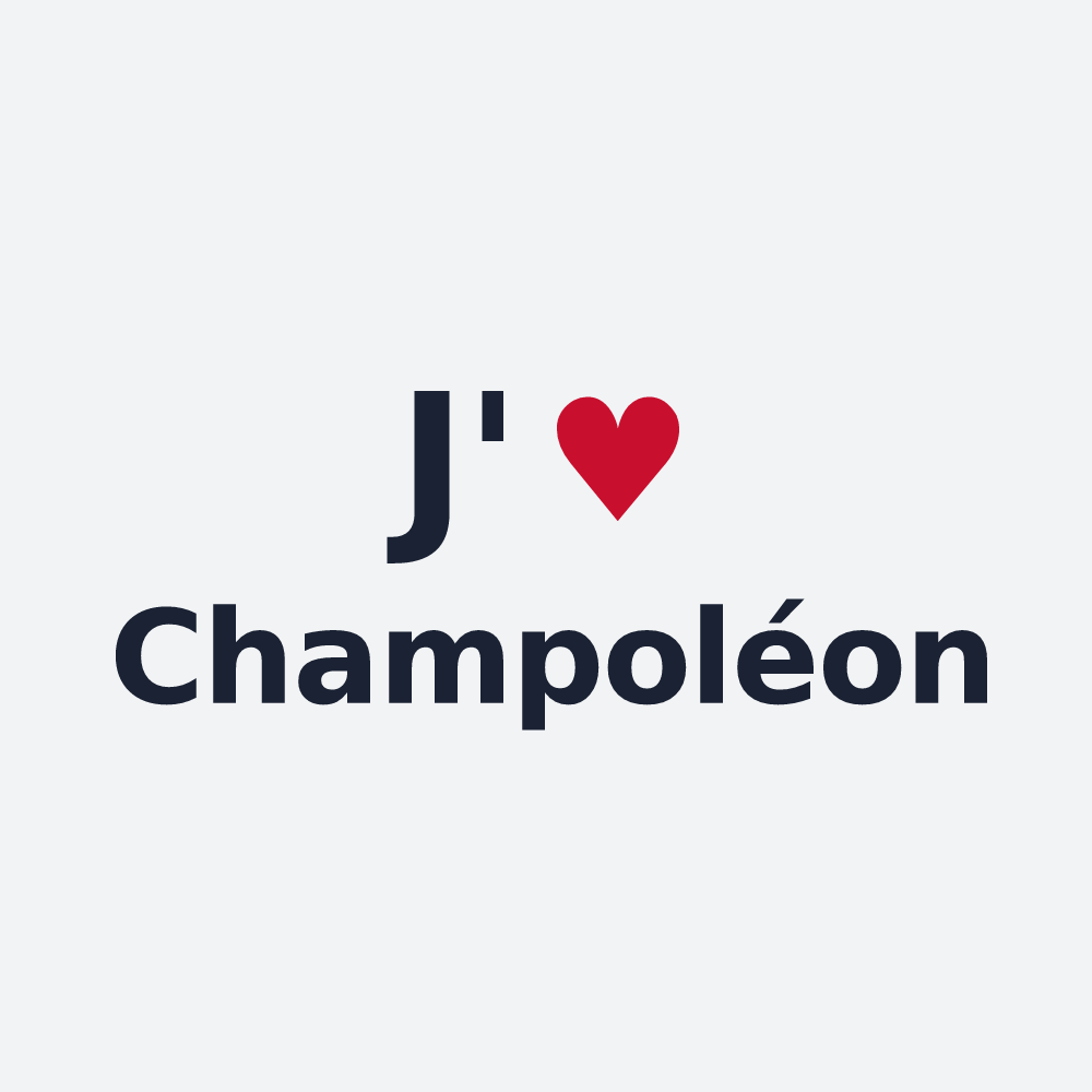 Poster personnalisé Champoléon — design J'aime Champoléon