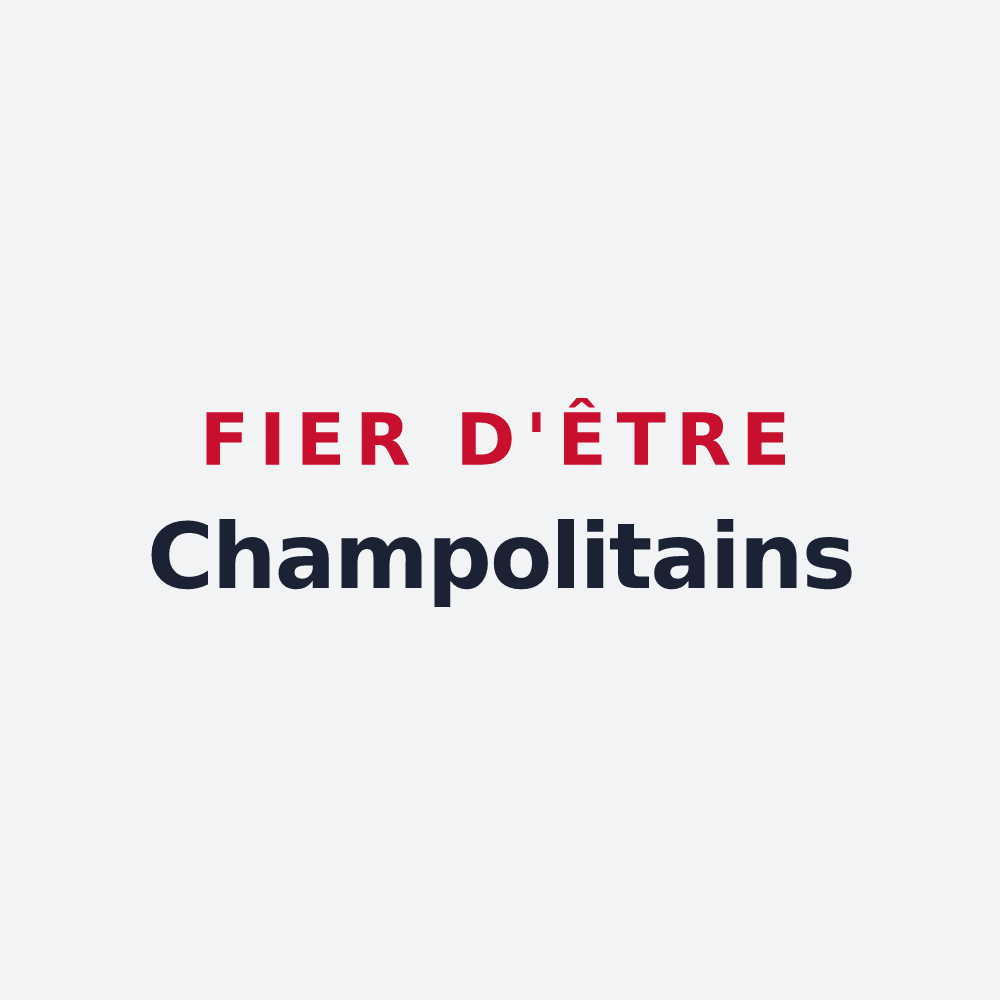Poster « Fier d'être Champolitains » — design pour Champoly