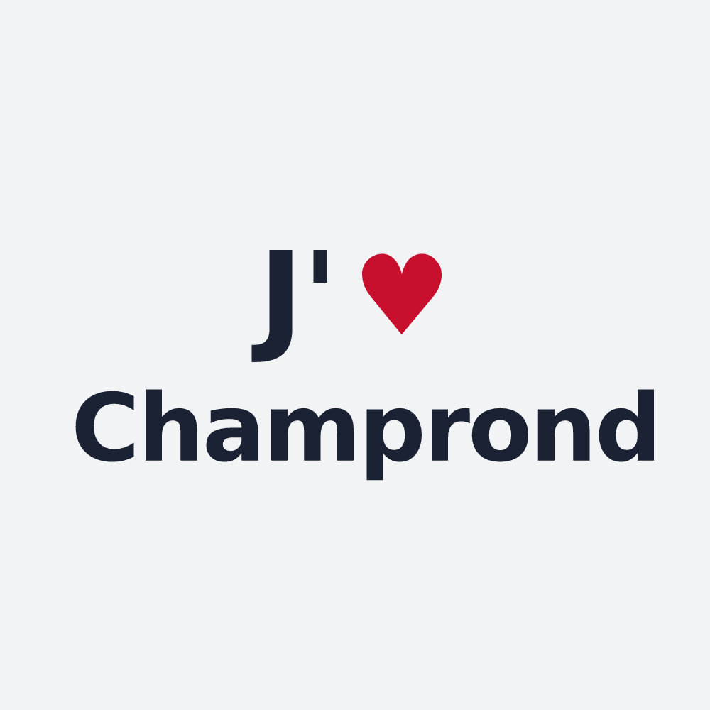 Poster personnalisé Champrond — design J'aime Champrond