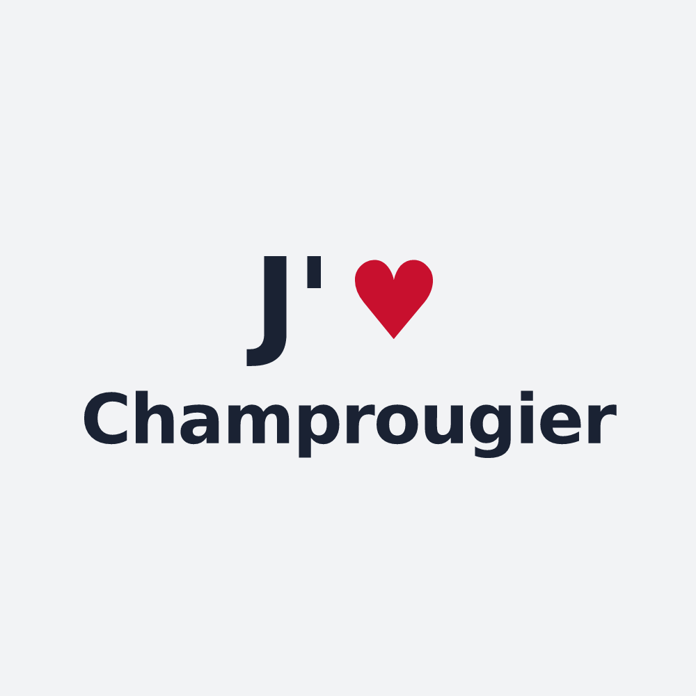 Poster personnalisé Champrougier — design J'aime Champrougier