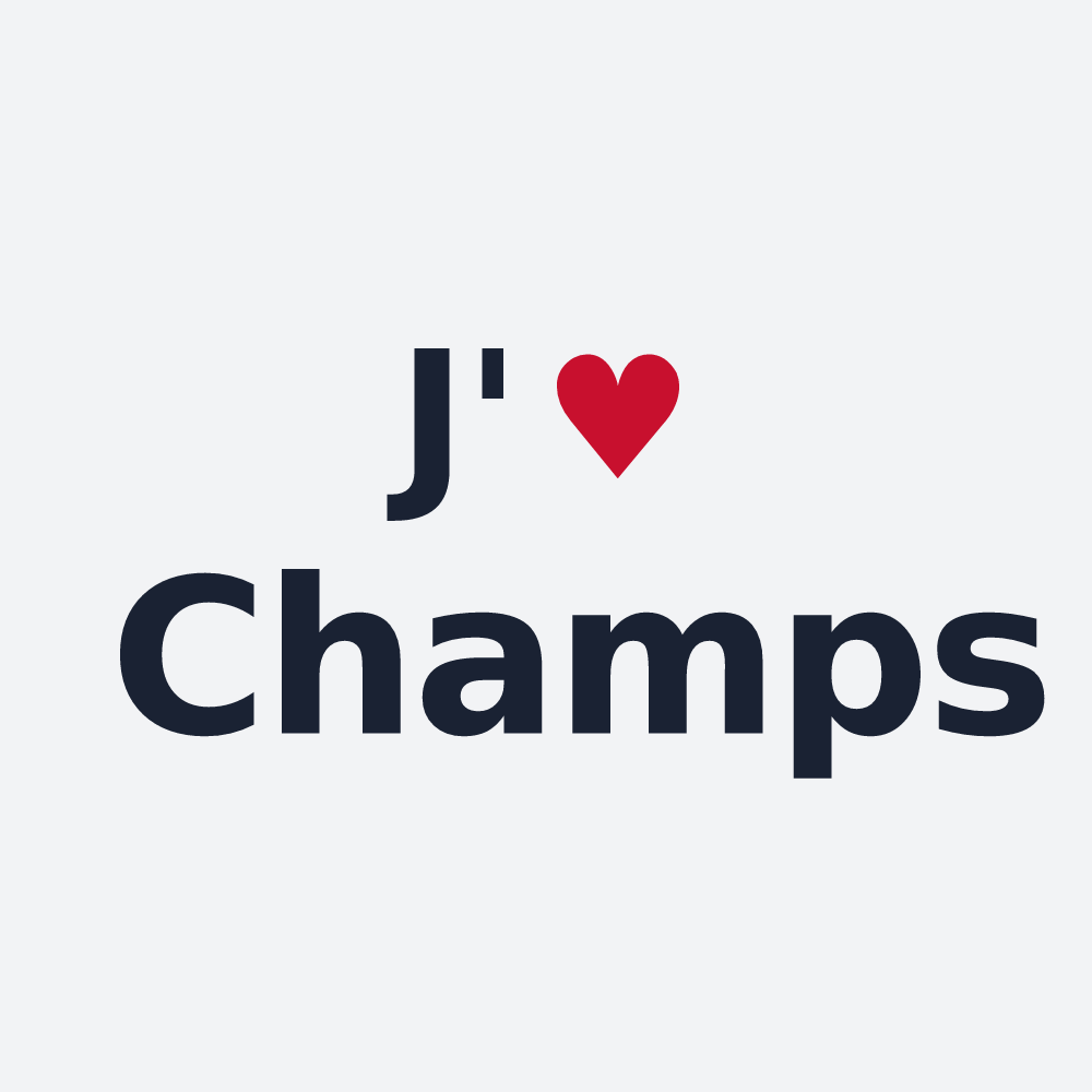 Poster personnalisé Champs — design J'aime Champs