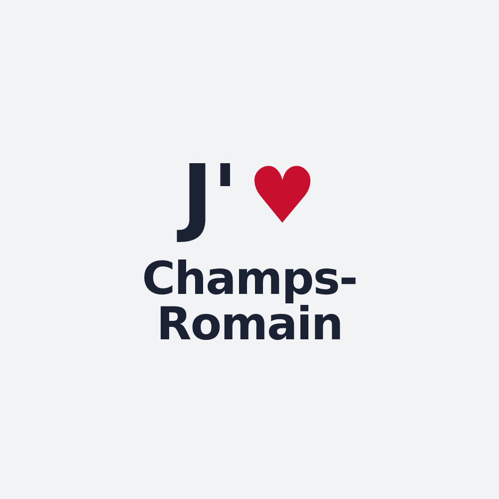 Poster personnalisé Champs-Romain — design J'aime Champs-Romain