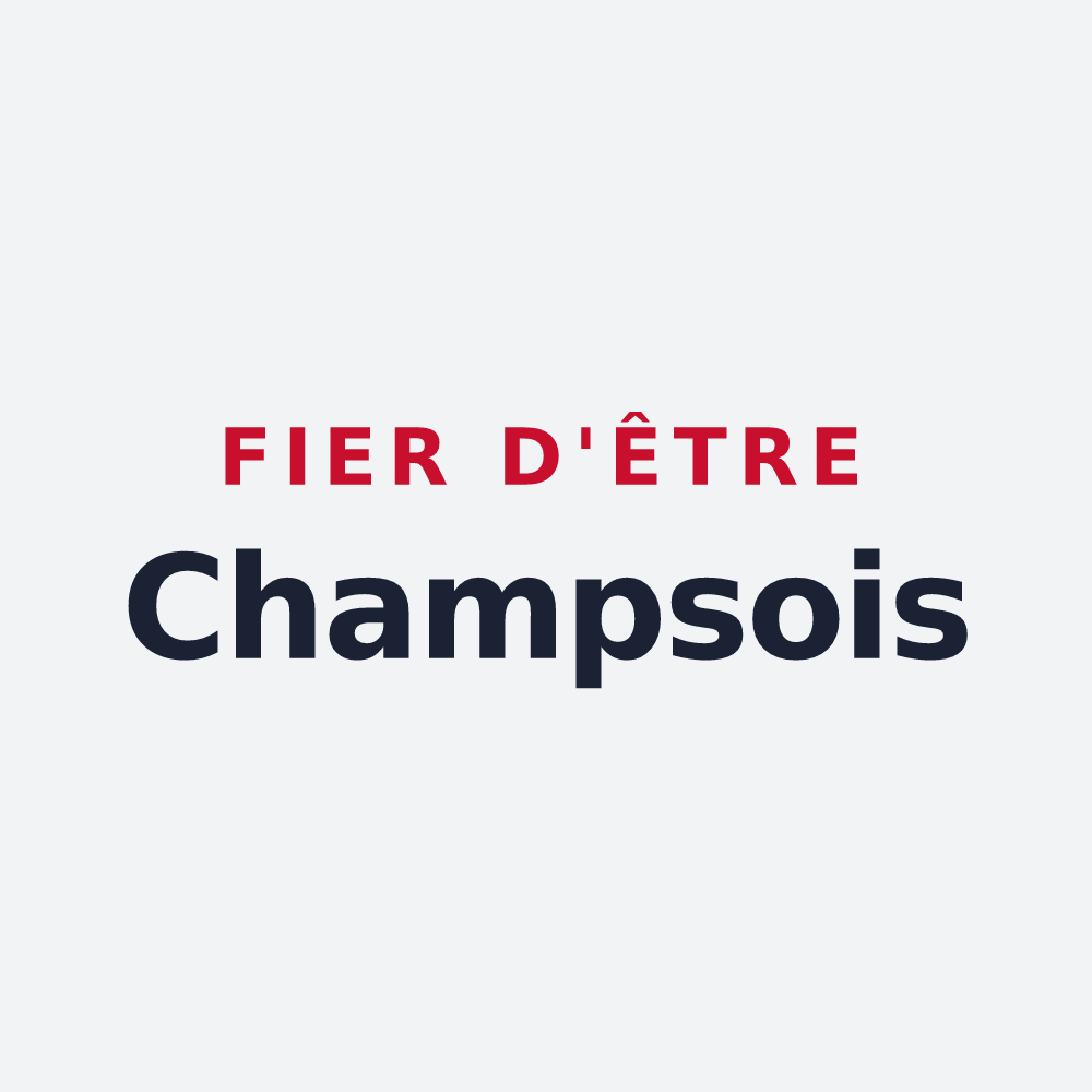 Poster « Fier d'être Champsois » — design pour Champs-sur-Tarentaine-Marchal