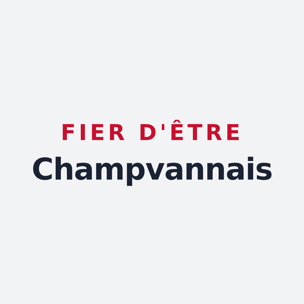 Poster « Fier d'être Champvannais » — design pour Champvans