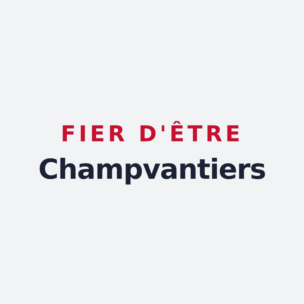 Poster « Fier d'être Champvantiers » — design pour Champvans-les-Moulins