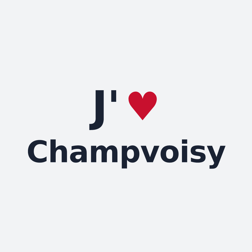 Poster personnalisé Champvoisy — design J'aime Champvoisy