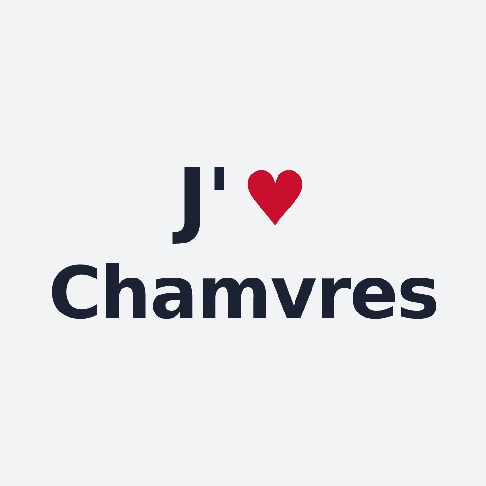 Poster personnalisé Chamvres — design J'aime Chamvres