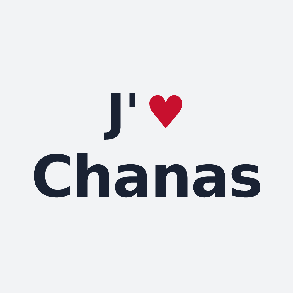 Poster personnalisé Chanas — design J'aime Chanas