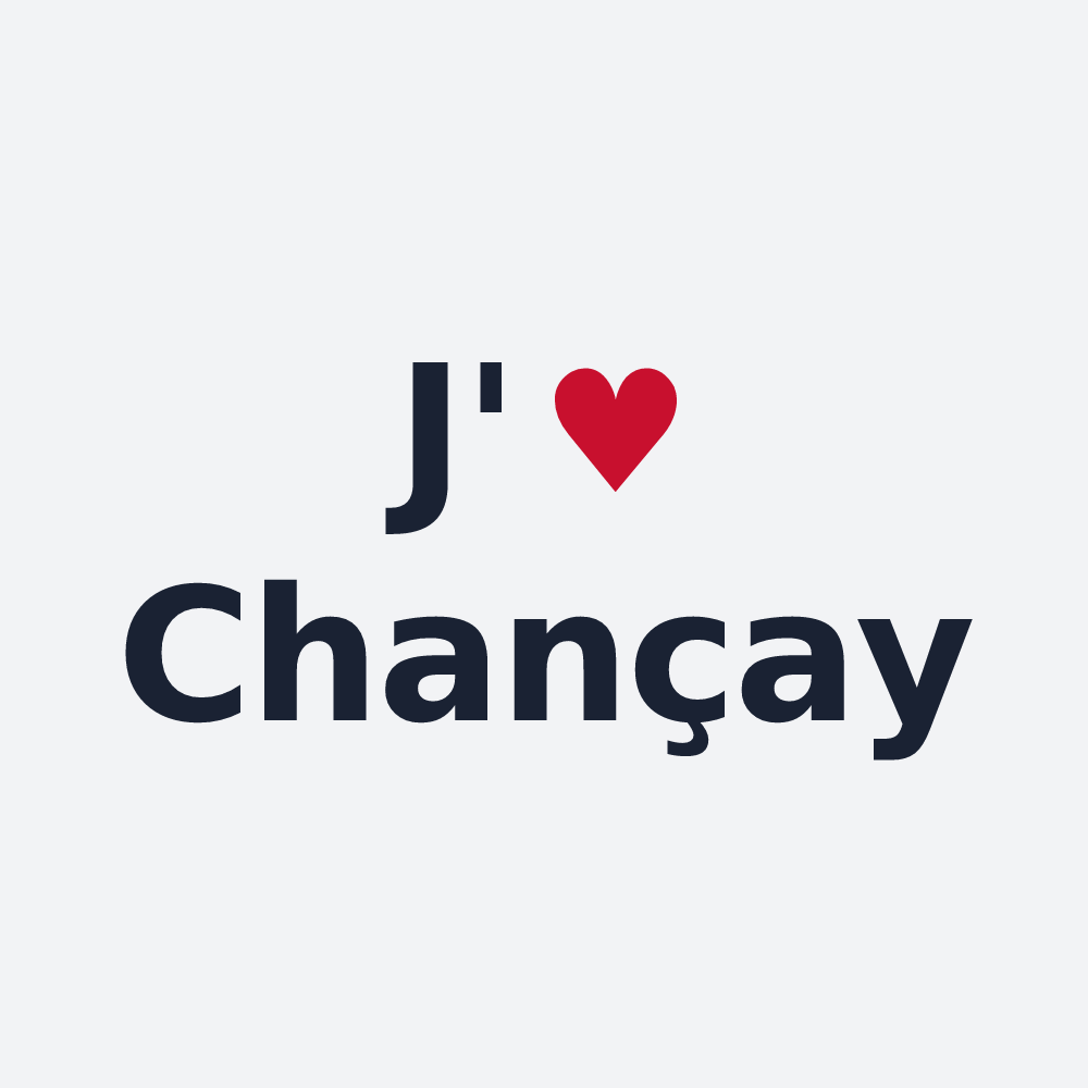Poster personnalisé Chançay — design J'aime Chançay