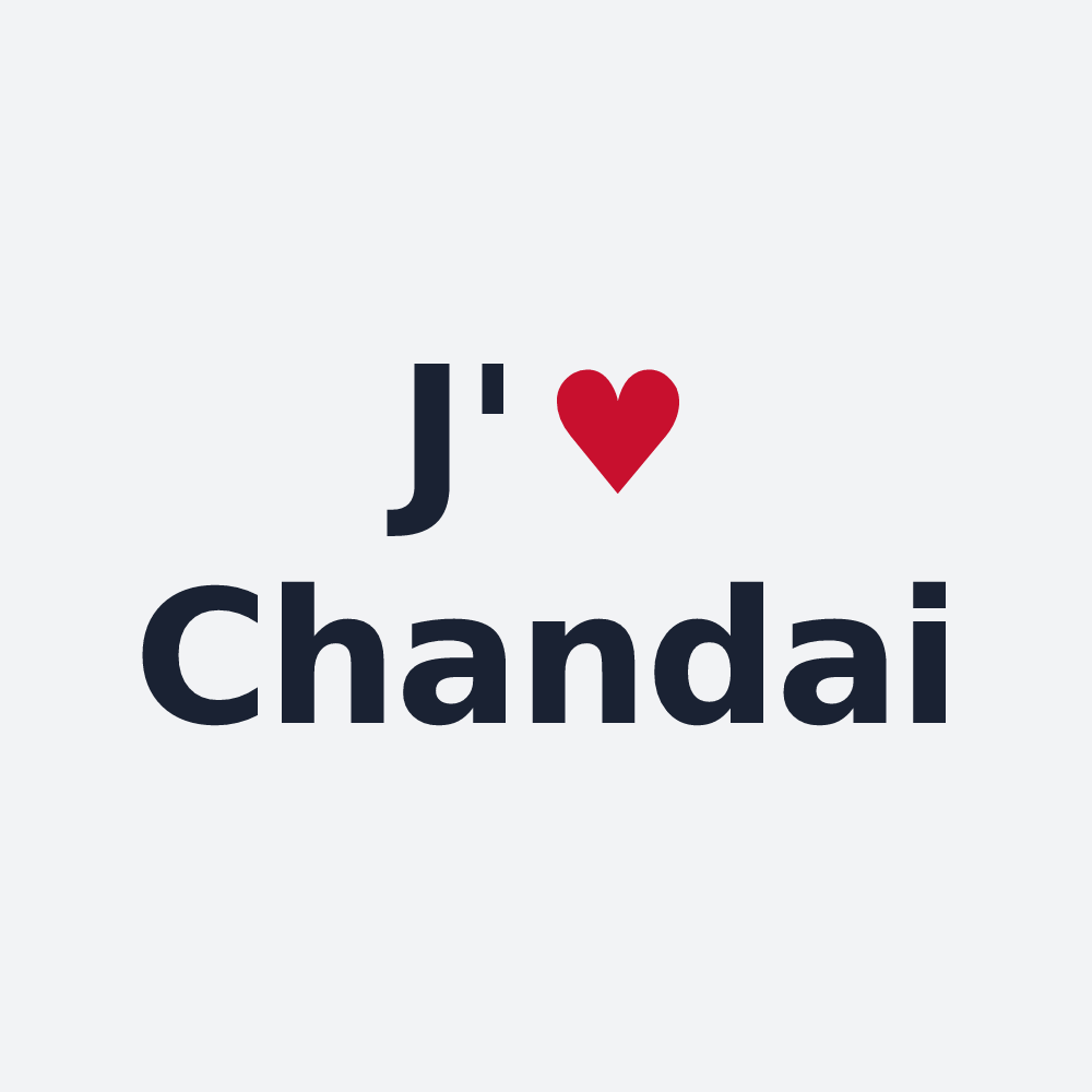 Poster personnalisé Chandai — design J'aime Chandai