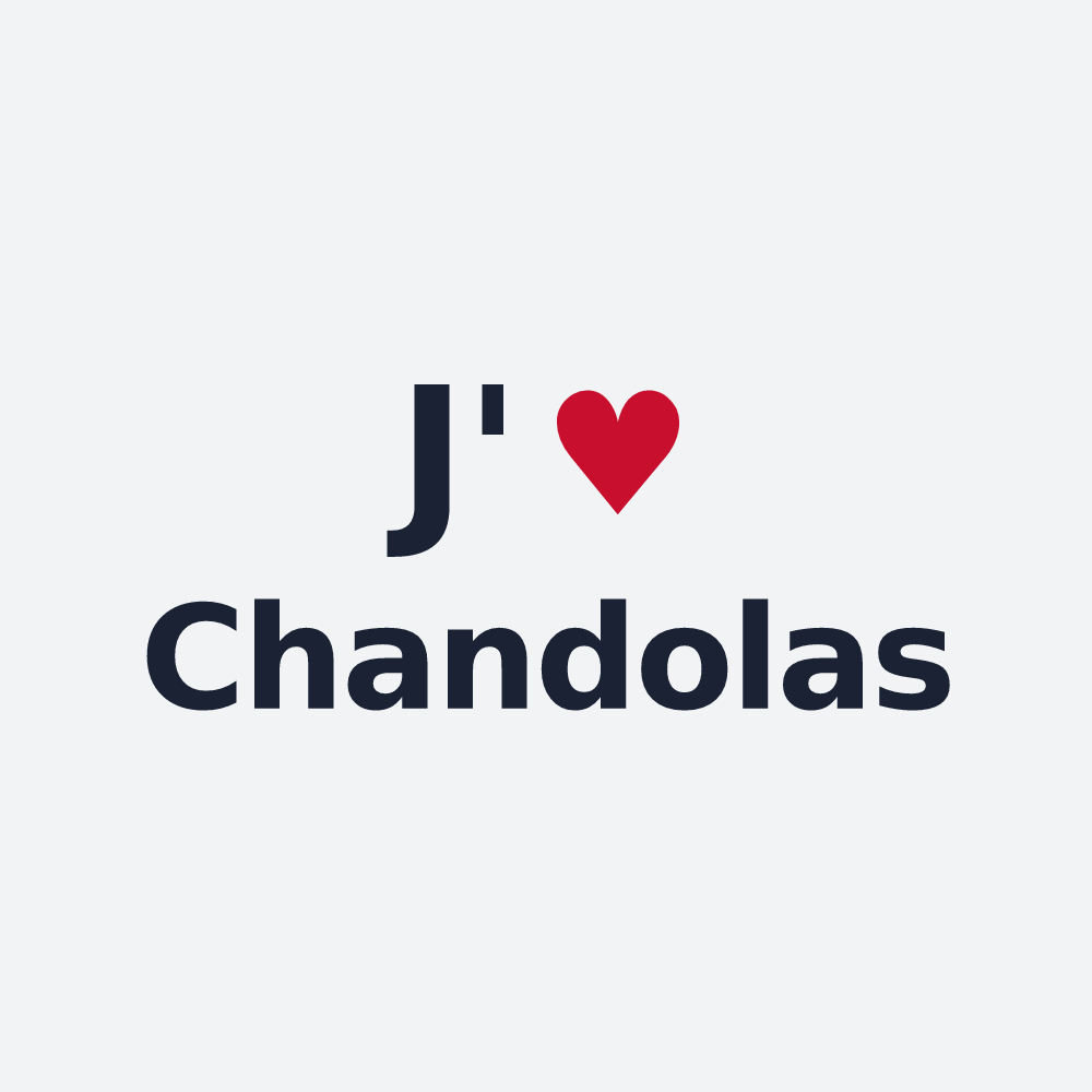 Poster personnalisé Chandolas — design J'aime Chandolas