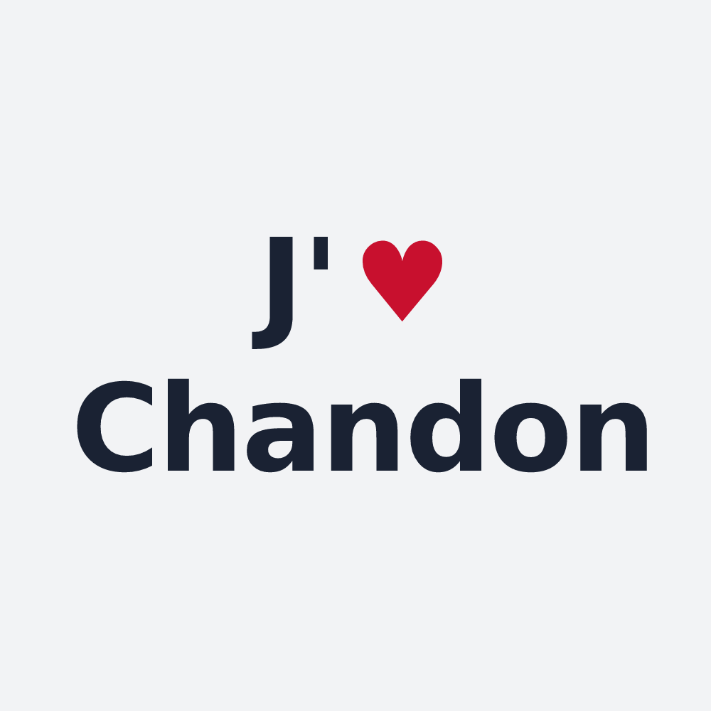 Poster personnalisé Chandon — design « J'aime Chandon » imprimé sur le poster