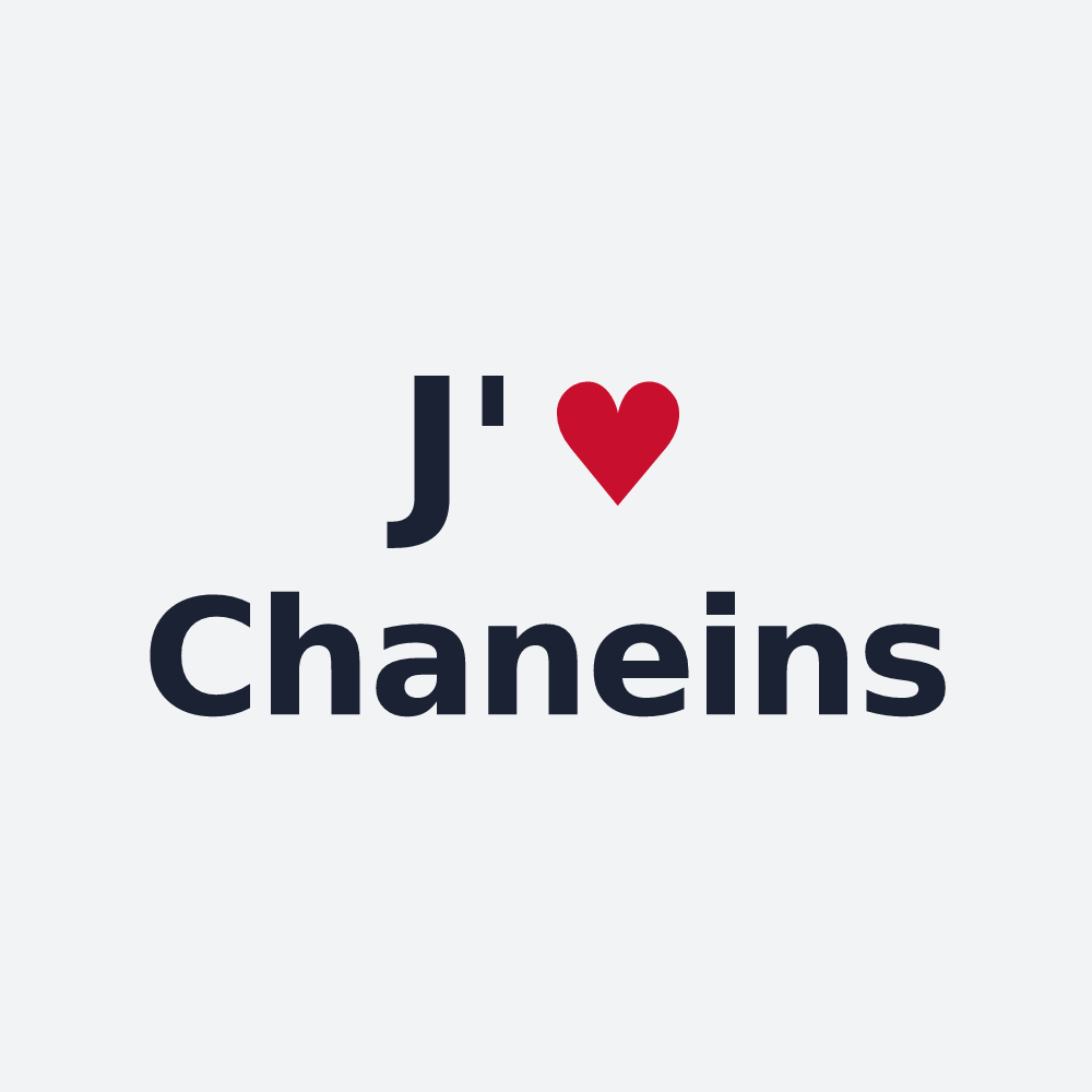 Poster personnalisé Chaneins — design J'aime Chaneins