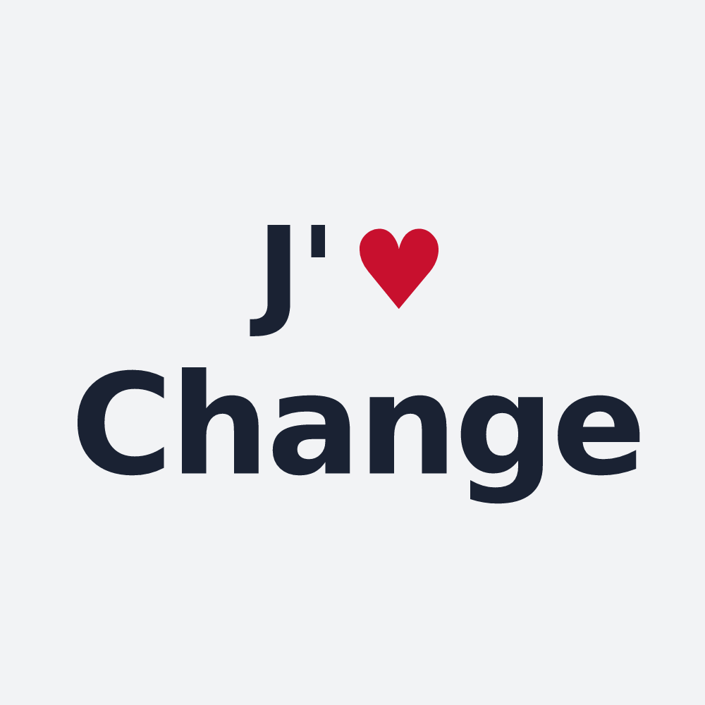 Poster personnalisé Change — design J'aime Change