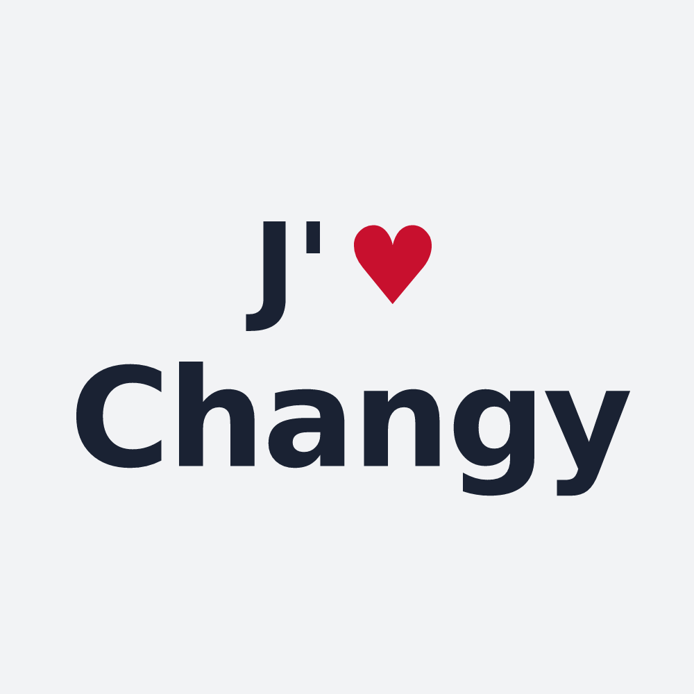 Poster personnalisé Changy — design J'aime Changy