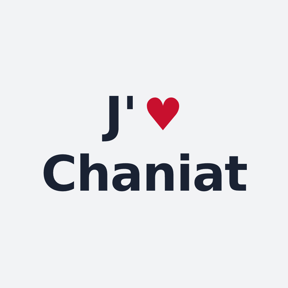 Poster personnalisé Chaniat — design J'aime Chaniat