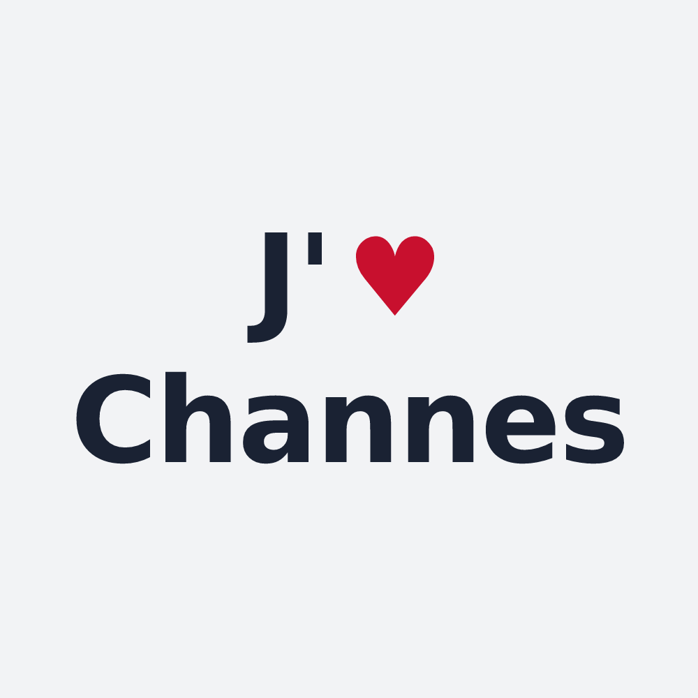 Poster personnalisé Channes — design J'aime Channes
