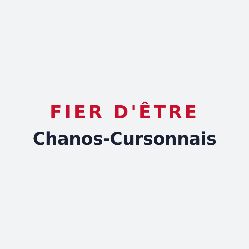Poster « Fier d'être Chanos-Cursonnais » — design pour Chanos-Curson