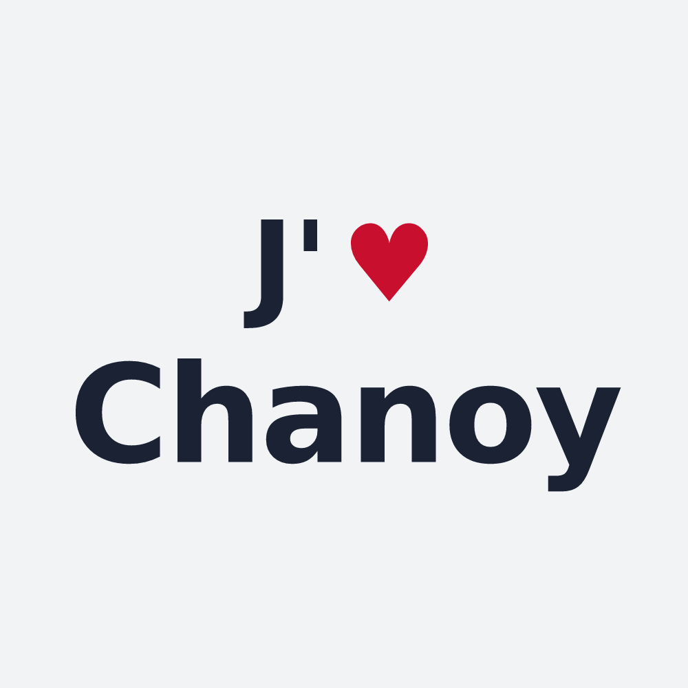 Poster personnalisé Chanoy — design « J'aime Chanoy » imprimé sur le poster