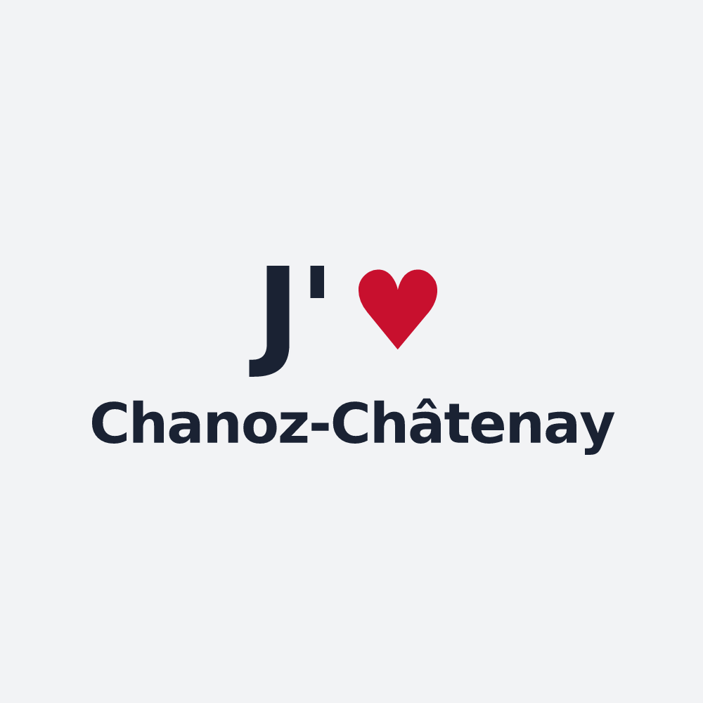 Poster personnalisé Chanoz-Châtenay — design J'aime Chanoz-Châtenay